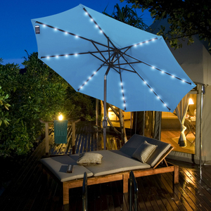 Panel Solar <span class=keywords><strong>de</strong></span> 9 pies para exteriores, cargador <span class=keywords><strong>de</strong></span> sombrilla, paraguas iluminado <span class=keywords><strong>de</strong></span> 32 LED para Patio, mesa <span class=keywords><strong>de</strong></span> mercado, sombrilla <span class=keywords><strong>de</strong></span> <span class=keywords><strong>jardin</strong></span> con inclinación - Product Image 6