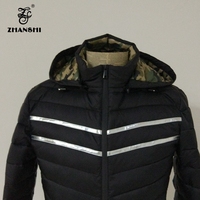 Veste d'hiver rembourrée personnalisée 2019 pour hommes, imperméable, respirante, grande taille, fermeture éclair, polyester
