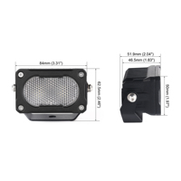 Projecteur LED compact de 2 pouces 20W, lumière de travail auxiliaire pour camion 4x4, VTT, moto, tout-terrain