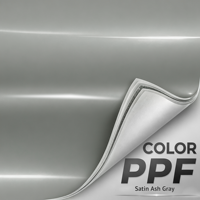 Film de protection de voiture en TPU Ceramiguard Glossy Satin Ash Gray CRG-CP04 7,5 mil, protection UV à 99 %, garantie 6 ans, canaux d'air, application à sec ou humide