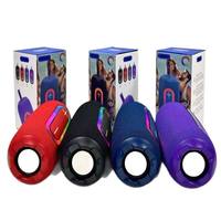 Altavoces Estéreo Inalámbricos Portátiles de Bambú RGB con Micrófono Incorporado, Potencia de Salida de 10-30 W para iPhone, Uso en Fiestas