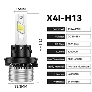 <span class=keywords><strong>Led</strong></span> tự động đèn pha phổ H4 H13 h11h1 9005 110 Wát dầm cao đôi bóng đèn phụ kiện với 24 tháng bảo hành tự động phụ tùng - Product Image 6