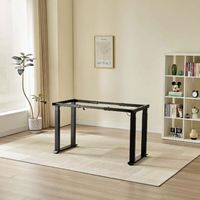 Bureau assis-debout électrique ergonomique pour le télétravail et l'étude, design moderne, réglage de la hauteur motorisé, table convertible