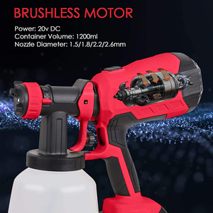 OEM al por mayor 20V batería <span class=keywords><strong>de</strong></span> iones <span class=keywords><strong>de</strong></span> litio HVLP pulverizador <span class=keywords><strong>de</strong></span> <span class=keywords><strong>pintura</strong></span> inalámbrico 1200ml <span class=keywords><strong>PISTOLA</strong></span> <span class=keywords><strong>DE</strong></span> PULVERIZACIÓN eléctrica inalámbrica <span class=keywords><strong>para</strong></span> <span class=keywords><strong>pintura</strong></span> <span class=keywords><strong>de</strong></span> <span class=keywords><strong>casas</strong></span> - Product Image 4