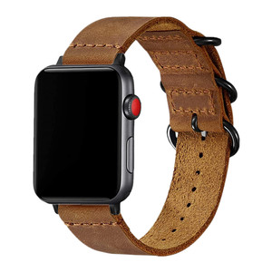 Correa de cuero genuino para <span class=keywords><strong>Apple</strong></span> <span class=keywords><strong>Watch</strong></span>, repuesto Compatible con iWatch de 45mm, 44mm, 42mm, 41mm, 40mm y 38mm, Series 7, <span class=keywords><strong>6</strong></span>, 5, 4 - Product Image 3