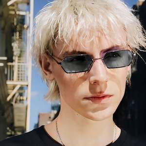 Lunettes de soleil carrées en métal UV400 pour hommes et femmes, style punk vintage, petite monture, avec logo personnalisé 2025 - Product Image 2