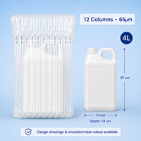Film d'emballage gonflable biodégradable à colonnes d'air, emballage protecteur haute résistance, durable et recyclable