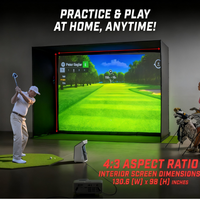 Nouvelle Cage de Golf en Gros avec Écran Anti-Impact HD, Tente de Retour de Balle, Simulateur et Enceinte – 2,65x2,65m, Couleur et Logo Personnalisables