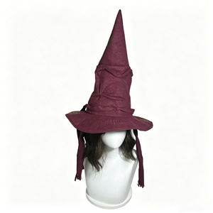 Chapeau de sorcière d'Halloween, taille unique, en polyester, forme conique, accessoire de costume de fête - Product Image 2