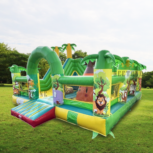 Bán buôn Công viên Safari Nhà hơi PVC Trượt chướng ngại vật Kết hợp Sân chơi - Product Image 3