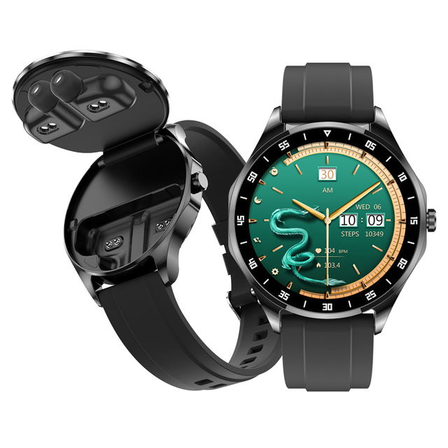 X20 Watch TWS Headset 2-in-1 Sports Smart Watch 1.43 Inch AMOLED Screen Heart Rate Monitoring Silicone Band Waterproof