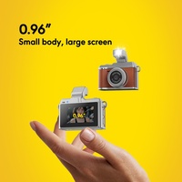 Mini caméra à suspendre au cou avec écran de 0,96 pouce, lampe torche intégrée, lumière LED nocturne, prise de photos, petite caméra de poche