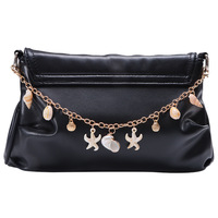 Chaîne de sac en métal décorative motif étoile de mer, perle et coquillage, accessoire de sac à main pour femme, motif vie marine, pliable et élégant
