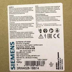 Programación PLC de control industrial Sirius Soft S00 38A 18.5KW 3RW4028-1BB14 - Product Image 1