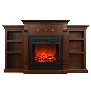 <span class=keywords><strong>Chimenea</strong></span> Eléctrica <span class=keywords><strong>Decorativa</strong></span> de 70'' con Luces LED para Interiores, con Soporte para TV y Repisa <span class=keywords><strong>Blanca</strong></span>/Café para el Hogar - Product Image 5