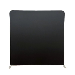 8*8ft Custom Double Side Printing Black Gold Tension Fabric Pillow Case <strong>Photo</strong> <strong>Booth</strong> Exhibition Backdrop Display Stand