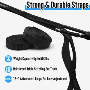 Cắm Trại võng, đôi & duy nhất xách tay Võng với cây dây đai, Trọng lượng nhẹ Nylon dù võng - Product Image 3