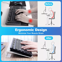 Support de clavier incliné en acrylique plateau d'ordinateur PC antidérapant avec support d'organisateur de matières plastiques en tissu métallique pour le stockage de bureau