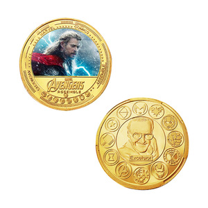 5 Monedas Conmemorativas de Oro con Temática de Películas de Marvel, Colección y Regalo de Monedas Bañadas en Oro de los Vengadores - Product Image 3
