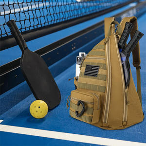 Sac à dos tactique 2 en 1 personnalisé avec logo d'usine, sac à bandoulière réglable pour homme avec crochet de clôture, sac de sport pour pickleball et padel - Product Image 5