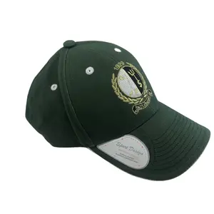 Custom atacado pesado algodão sarja Golfe esportes tampas unisex ao ar livre de alta qualidade metal fio bordado golf caps chapéus