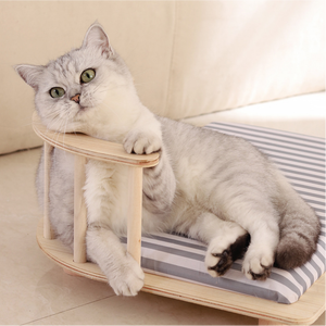 Echt houten natuurlijk kattenbed met handvat, echt comfortabel <span class=keywords><strong>bed</strong></span> voor kleine honden - Product Image 5