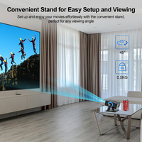 Mini projecteur intelligent 720P tendance, portable, Android 11, 4K, mise au point manuelle, vidéo, petits projecteurs, 200 lumens