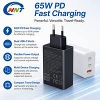 Chargeur Super Rapide GaN HNT PD PPS QC3.0 65W Certifié RCM 2C1A Charge Rapide pour Ordinateur Portable Samsung S21 S22 S23 Galaxy Charge