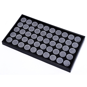 Boîte de rangement en plastique à 50 compartiments pour nail art, présentoir amovible anti-poussière pour strass et bijoux, logo personnalisé - Product Image 1