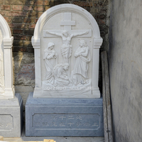 Sculpture murale en Relief de pierre sculptée à la main, décor d'église catholique, Sculpture en marbre, jésus Crucifixion, Statues de quarante Stations