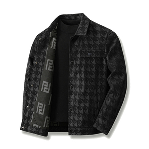 2025 Nueva chaqueta de cuero de gama alta para hombre primavera y otoño solapas de gama alta Joker abrigo informal cómodo motor moda fresca - Product Image 2