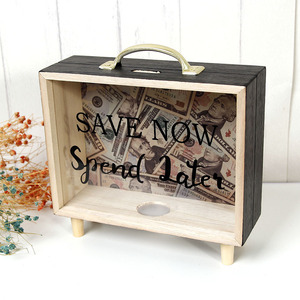 クリエイティブな木製貯金箱、文学的で新鮮な寝室のデスクトップ装飾装飾品雑貨収納ボックス小道具キッズアドゥ - Product Image 4