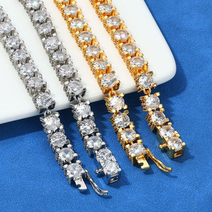 6mm Eternity Tennis Moissanite Bracelet <b>Crown</b> Setting 925 <b>Silver</b> Solid Gold Electroplated Hip Hop Custom Iced Jewelry Vendor B2B - Product Image 4