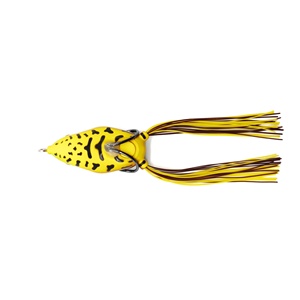 Leurre souple artificiel en PVC Proto Frog 55mm pour la pêche au bar en rivière, lac, ruisseau et eau douce, imprimé avec hameçons - Product Image 3