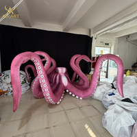 Ballon gonflable pieuvre de 3 m de large, image réelle d'usine, pour la décoration d'activités sur le thème de la mer en extérieur