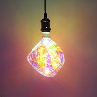 Ampoule Globe LED colorée 4W à intensité variable avec filament souple Alien Corps en verre en forme de pierre E26/E27 Base pour décorations d'hôtel