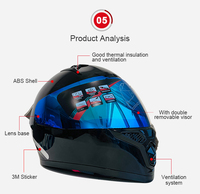 Casque de moto intégral modulaire Dot Dual Visor Casque de moto Casques de moto
