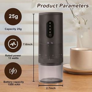 Digital New 38 Levels Adjustment Wireless <b>Coffee</b> <b>Maker</b> <b>Portable</b> Electric USB Rechargeable <b>Portable</b> <b>Coffee</b> Grinder for Espresso - Product Image 4