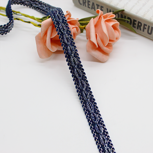 <span class=keywords><strong>Ruban</strong></span> tressé personnalisé en <span class=keywords><strong>dentelle</strong></span> florale <span class=keywords><strong>marine</strong></span> avec fil argenté, motif vague ajourée, pour vêtements en jean, accessoires pour cheveux, chaussures et sacs (Sexy) - Product Image 4