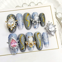 Breloques de luxe en zircon pour ongles, ornements brillants de haute qualité pour nail art, accessoires de bijoux en cristal de luxe pour ongles