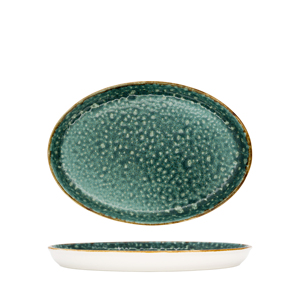 Piatto Ovale Piatto in Turchese Luna 23x17 Cm - Product Image 2