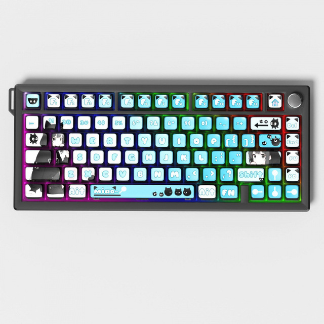 R75 USB Wireless Three-Mode Mechanical RGB Backlit Keyboard Hot-Swappable for E-Sports Computer Gaming Sublimation