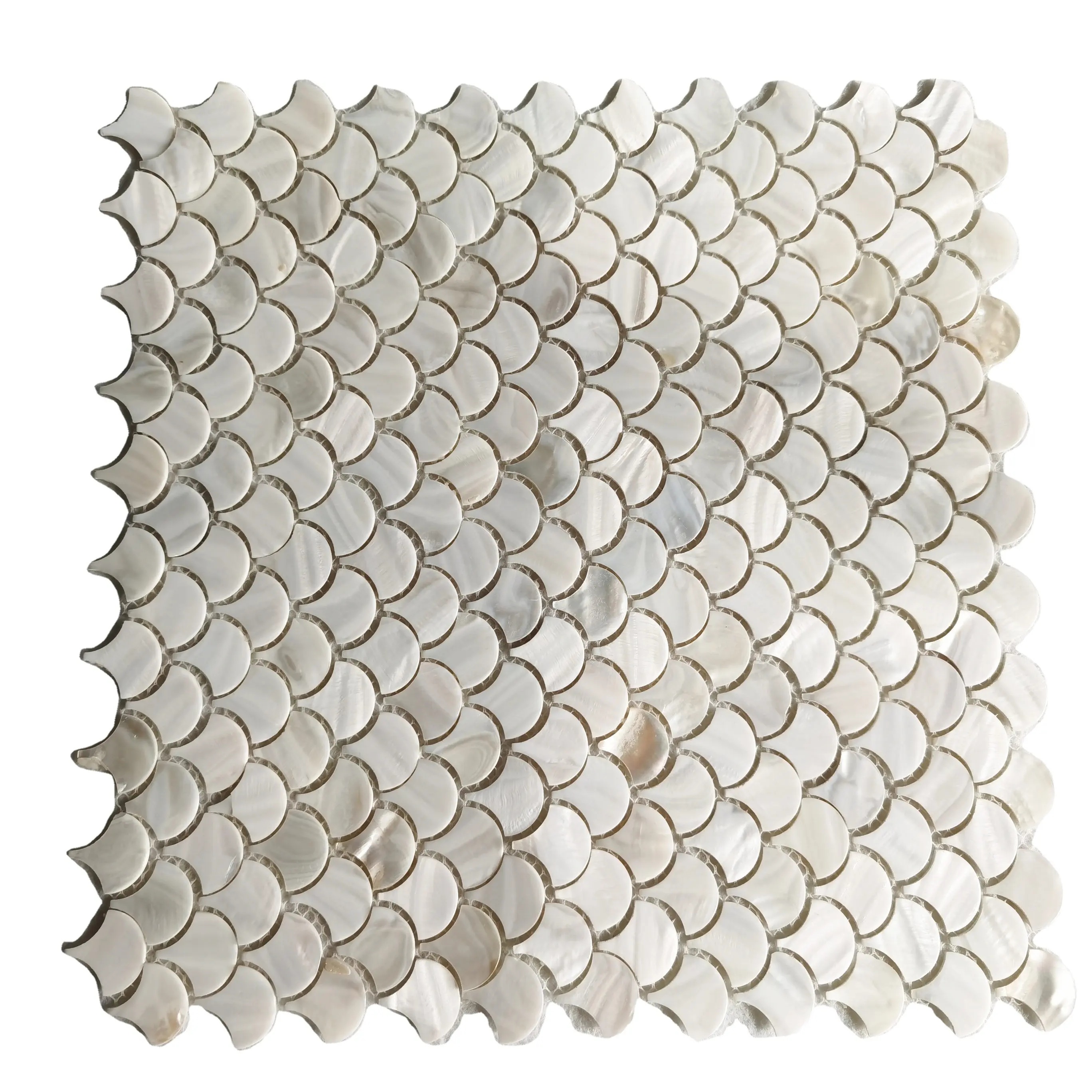 Home Deco lusso madreperla mosaico Mop a forma di ventaglio conchiglia mosaico per Backsplash