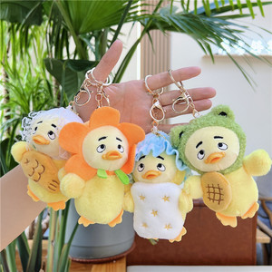 Internet Popular Cute Annoying <strong>Duck</strong> Work Pendant <strong>Plush</strong> <strong>Toy</strong> PP Cotton Short <strong>Plush</strong> Bag <strong>Keychain</strong> Made in China - Product Image 2