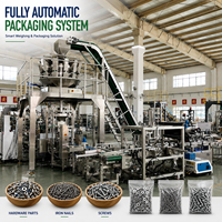 Machine automatique de pesage, remplissage et scellage VFFS pour vis, écrous, clous et pièces métalliques de qualité alimentaire, avec contrôle PLC pour sacs