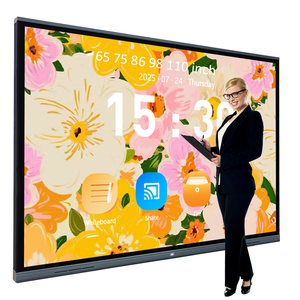 Tableau blanc interactif intelligent Windows Android avec écran tactile et prise en charge du stylet, panneaux plats interactifs en option 65/75/86/98/110/115 pouces - Product Image 1