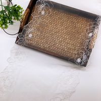 100% Polyester maille broderie Double dentelle Lingerie Sexy luxe micro-élastique dentelle accessoires avec soie dentelle broderie