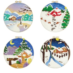 Gran Oferta: Kit de Fieltro DIY con Marco de Bordado para Pintura de Lana con Aguja, Cuadro Hecho a Mano para Decoración del Hogar, Manualidades y Regalo - Product Image 5