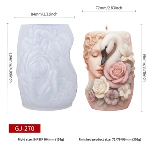 Molde de Silicona para Velas Aromáticas TangChu Swan Girl, para Velas Perfumadas de Colección, Decoración de Hogar de Lujo y Exhibición Artística - Product Image 6