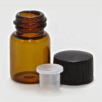 Bouteille Compte-Gouttes en Verre Mini Ambré Transparent de 1ml à 5ml, Prête à l'Expédition, pour Huiles Essentielles et Échantillons de Voyage